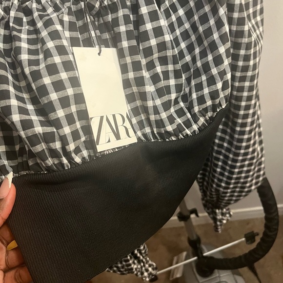 NWT Zara Gingham checkered top - Picture 5 of 6
